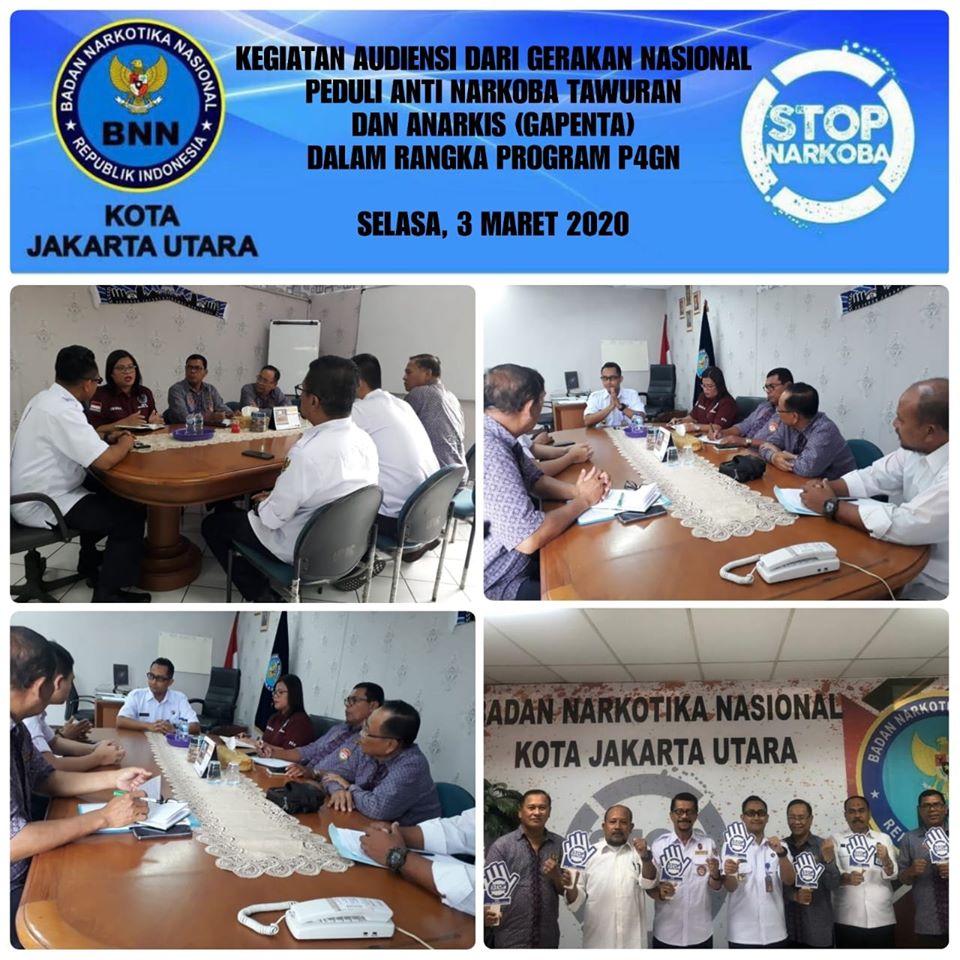 BNN Kota Jakarta Utara menerima kembali Audiensi dengan (GEPENTA) BNN Kota Jakarta Utara menerima kembali Audiensi dengan (GEPENTA)