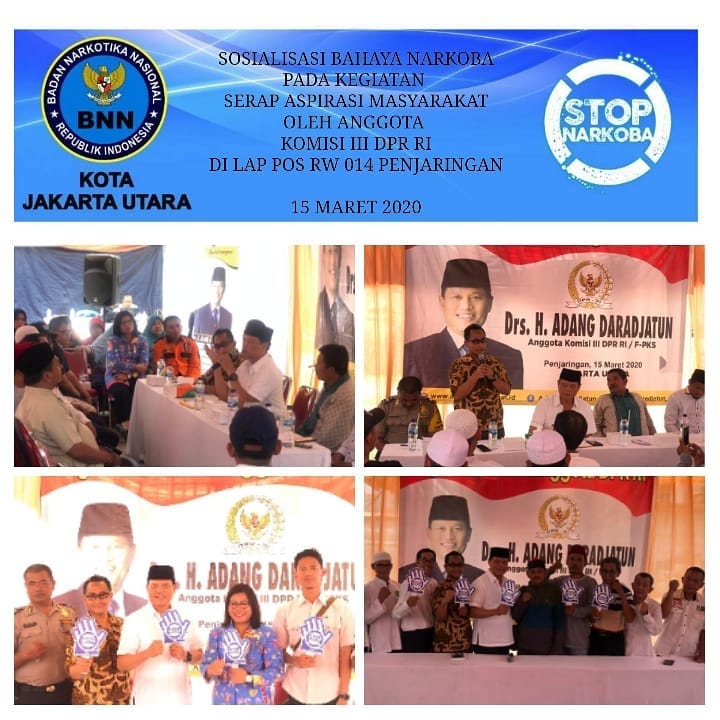 BNN Kota Jakarta Utara melakukan kegiatan Sosialiasi Bahaya Narkoba Kegiatan Serap Aspirasi Masyarakat oleh Anggota Komisi III DPR RI BNN Kota Jakarta Utara melakukan kegiatan Sosialiasi Bahaya Narkoba Kegiatan Serap Aspirasi Masyarakat oleh Anggota Komisi III DPR RI