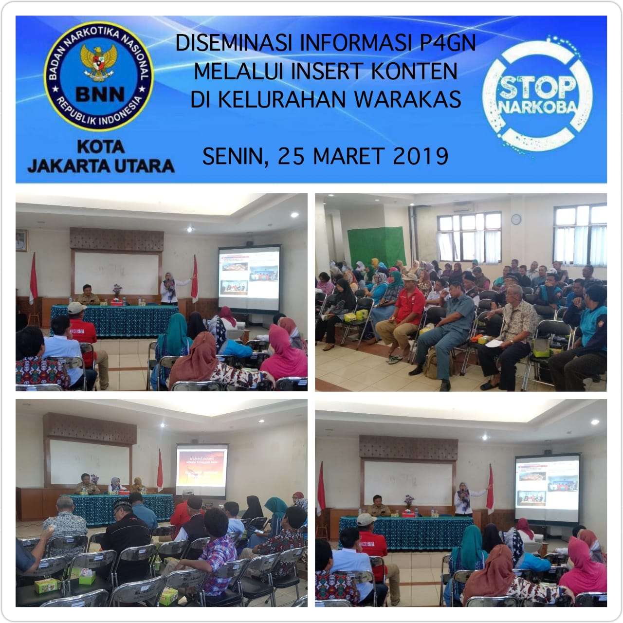 Diseminasi Infomasi P4GN Melalui Insert Konten Kepada Warga Kelurahan Warakas - Jakarta Utara Diseminasi Infomasi P4GN Melalui Insert Konten Kepada Warga Kelurahan Warakas - Jakarta Utara