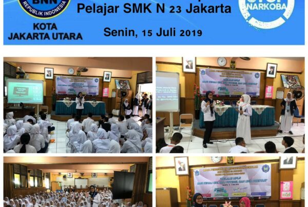 Diseminasi Informasi P4GN Sosialisasi Bahaya Narkoba di SMK Negeri 23 Jakarta Senin, 15 Juli 2019 Diseminasi Informasi P4GN Sosialisasi Bahaya Narkoba di SMK Negeri 23 Jakarta Senin, 15 Juli 2019