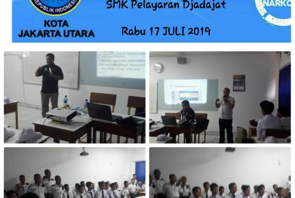 Diseminasi Informasi melalui Sosialisasi Bahaya Penyalahgunaan Narkoba Kepada SMK Pelayaran Djadajat Jakarta Utara Rabu, 17 Juli 2019