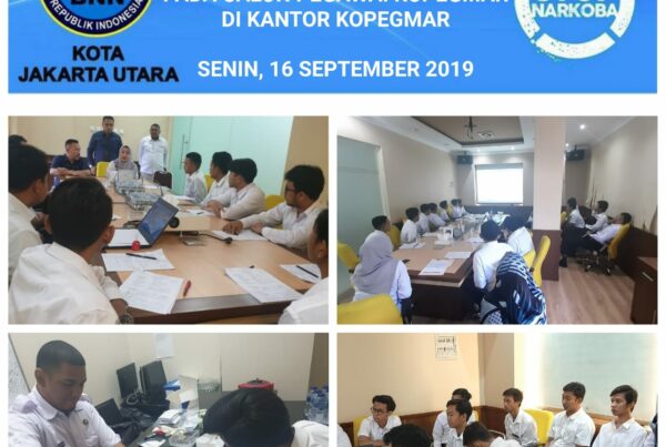 Sosialisasi mengenai Badan Narkotika Nasional khususnya Layanan Rehabilitasi dan pemeriksaaan urine pada calon Pegawai KOPEGMAR Tanjung Priok