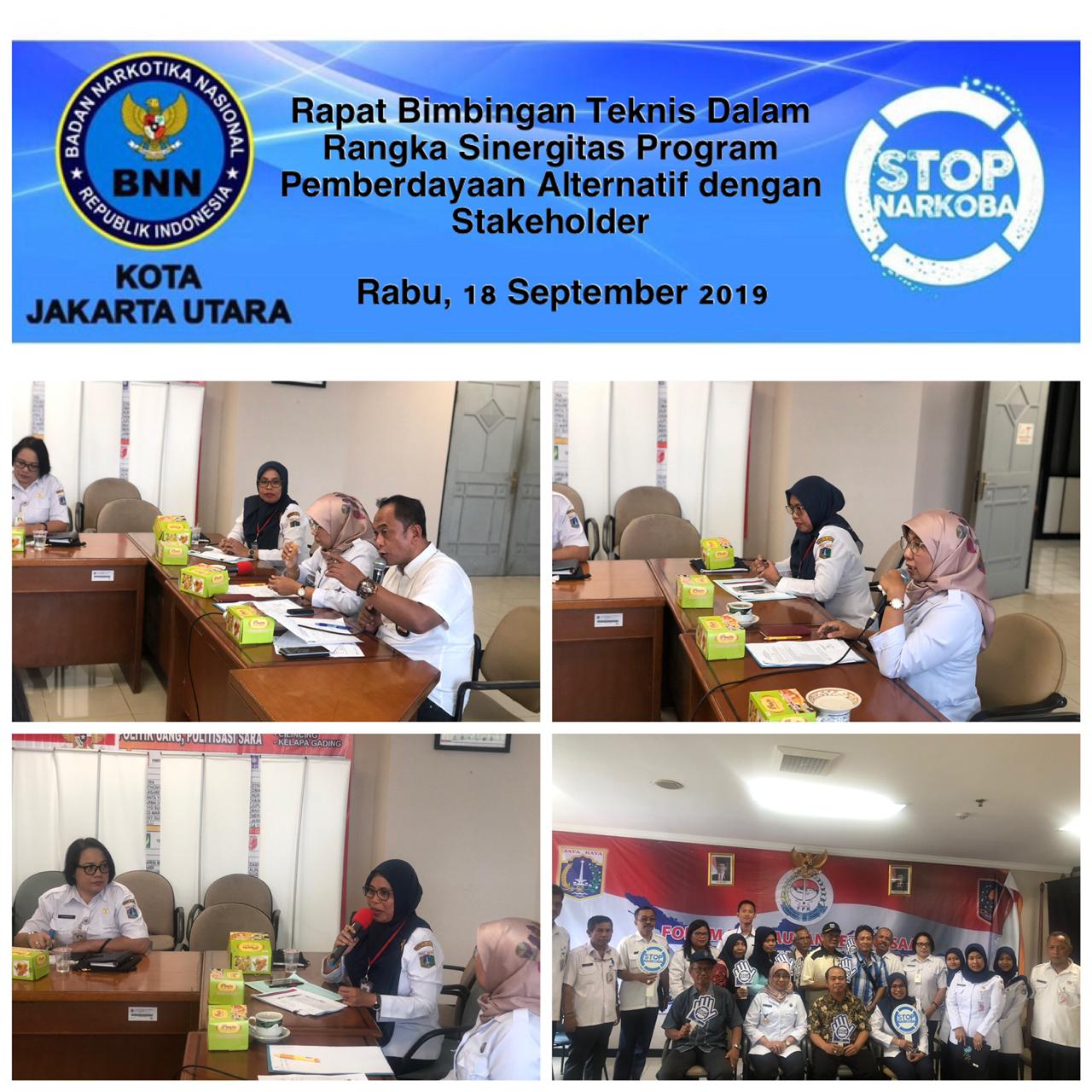 Rapat Bimbingan Teknis Dalam Rangka Sinergitas Program Pemberdayaan Alternatif Dengan Suku Dinas Kota Administrasi Jakarta Utara (Stakeholder) sebagai upaya mengalihkan maraknya peredaran narkoba. Dan membantu perekonomian sosial pada RW 012 Kp Muara Bahari. Rapat Bimbingan Teknis Dalam Rangka Sinergitas Program Pemberdayaan Alternatif Dengan Suku Dinas Kota Administrasi Jakarta Utara (Stakeholder) sebagai upaya mengalihkan maraknya peredaran narkoba. Dan membantu perekonomian sosial pada RW 012 Kp Muara Bahari.