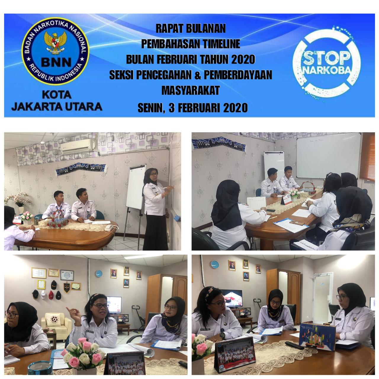 Rapat Bulanan Seksi Pencegahan dan Pemberdayaan Masyarakat BNN Kota Jakarta Utara (P2M) Rapat Bulanan Seksi Pencegahan dan Pemberdayaan Masyarakat BNN Kota Jakarta Utara (P2M)