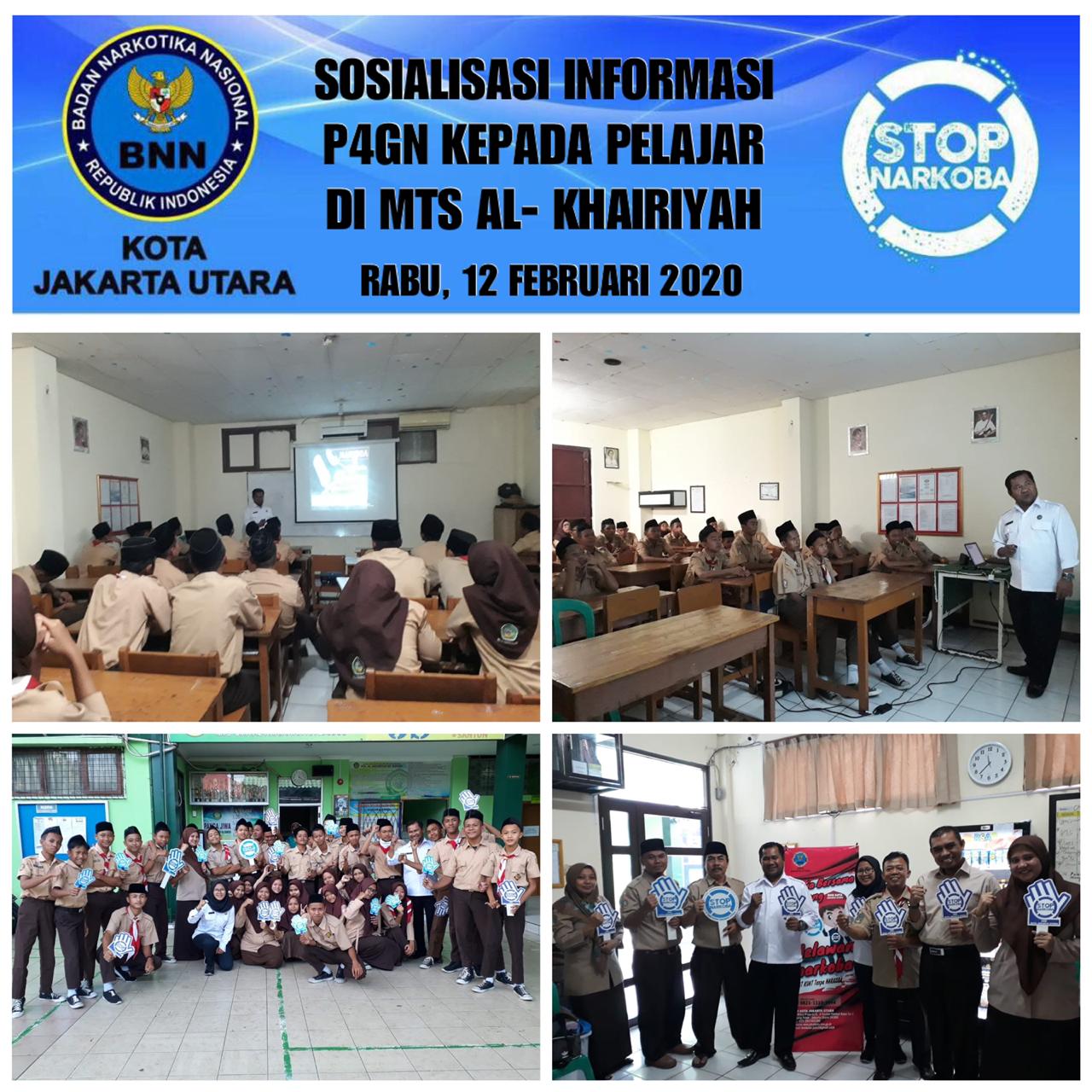 Sosialisasi P4GN kepada pelajar di MTS Al Khairiyah Kp. Bahari Sosialisasi P4GN kepada pelajar di MTS Al Khairiyah Kp. Bahari