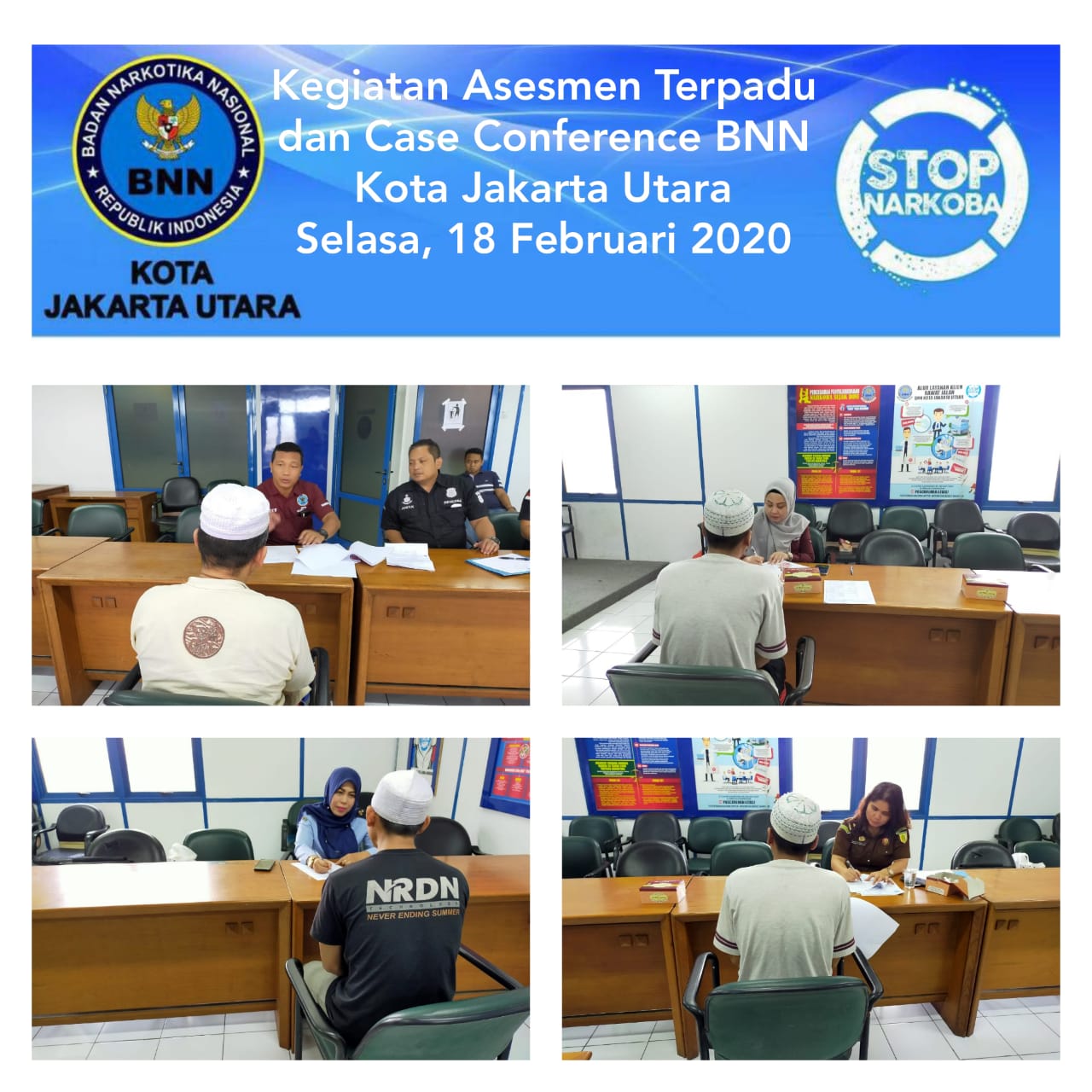 Kegiatan asesmen terpadu dan case conference BNN Kota Jakarta Utara Kegiatan asesmen terpadu dan case conference BNN Kota Jakarta Utara