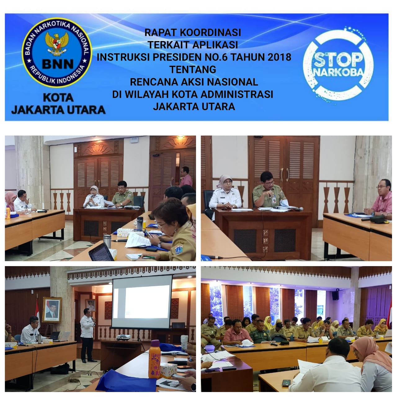 Rapat Koordinasi Aplikasi Inpres Nomor 6 Tahun 2018 Tentang RAN P4GN Rapat Koordinasi Aplikasi Inpres Nomor 6 Tahun 2018 Tentang RAN P4GN