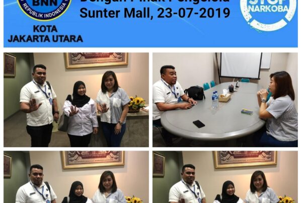Kegiatan koordinasi BNN Kota Jakarta Utara dengan Pihak pengelola Sunter Mall