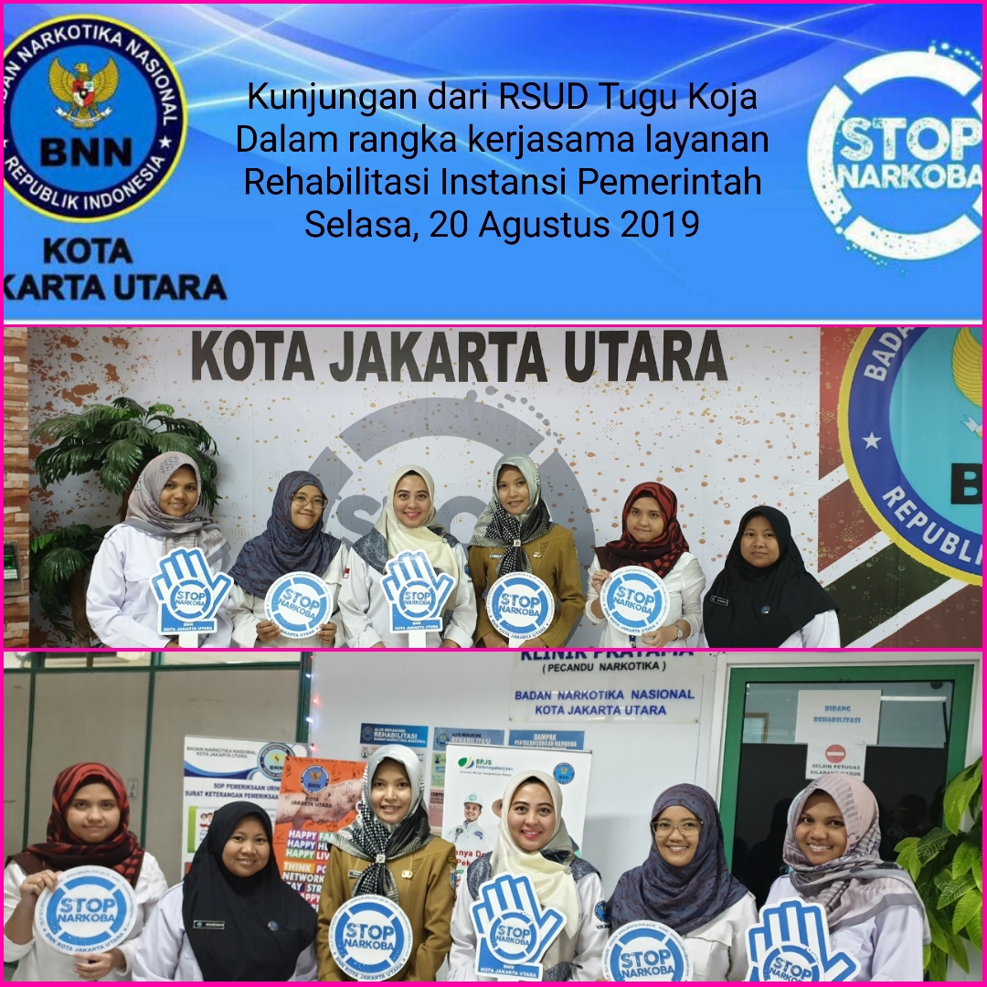 kunjungan dari RSUD Tugu Koja dalam rangka kerjasama untuk membuka layanan rehabilitasi rawat jalan di instansi pemerintah ( rsud tugu koja ) yang selanjutnya akan membuat Perjanjian Kerjasama dengan BNN Kota Jakarta utara. kunjungan dari RSUD Tugu Koja dalam rangka kerjasama untuk membuka layanan rehabilitasi rawat jalan di instansi pemerintah ( rsud tugu koja ) yang selanjutnya akan membuat Perjanjian Kerjasama dengan BNN Kota Jakarta utara.