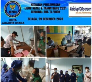 Pengawasan Natal & Tahun Baru 2021 di Terminal BUS Tj Priok