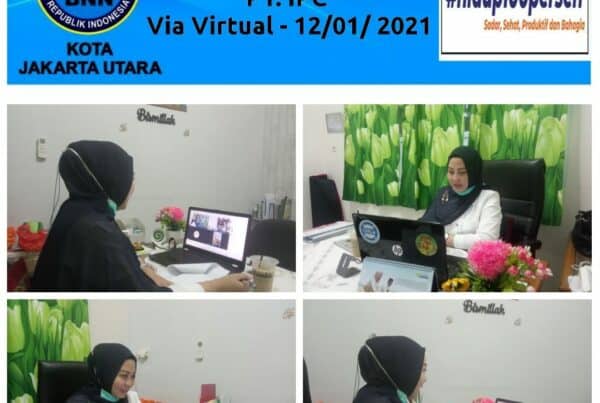 Seksie Rehabilitasi BNN Kota Jakarta Utara melaksanakan Zoom Meeting dalam rangka Sosialisasi Program Rehabilitasi Tahun 2021