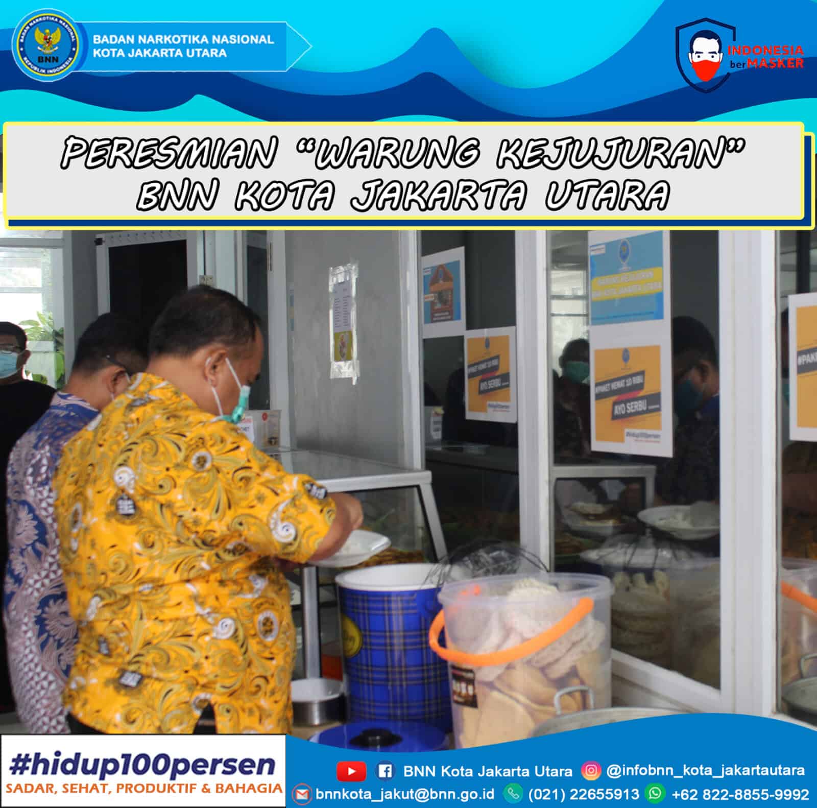 Peresmian "Warung Kejujuran" BNN Kota Jakarta Utara Konsep Otomatis