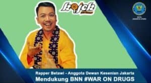 Kojek Rapper Betawi Dukung BNNK JAKUT War On Drugs