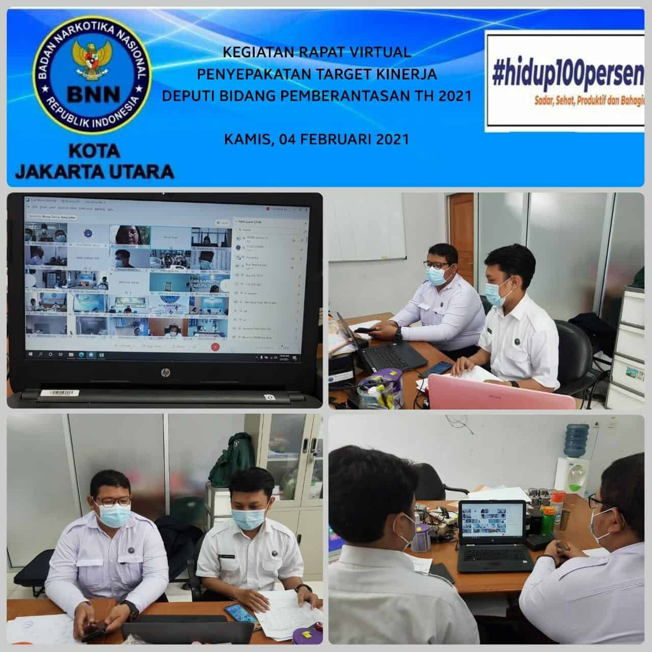 Mengikuti Rapat Virtual Penyepakatan Target Kinerja Unit Kerja Vertikal Deputi Bidang Pemberantasan TA 2021 Mengikuti Rapat Virtual Penyepakatan Target Kinerja Unit Kerja Vertikal Deputi Bidang Pemberantasan TA 2021