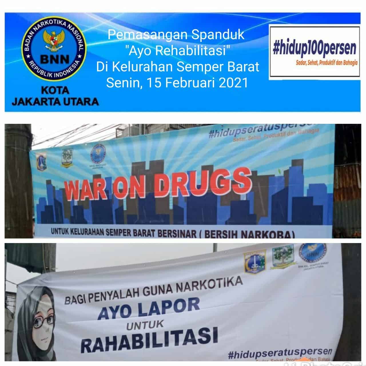 Peran aktif kelurahan semper barat membuatkan Spanduk Himbauan Untuk Wajib Lapor dan Rehabilitasi dari Kelurahan Semper Barat Peran aktif kelurahan semper barat membuatkan Spanduk Himbauan Untuk Wajib Lapor dan Rehabilitasi dari Kelurahan Semper Barat