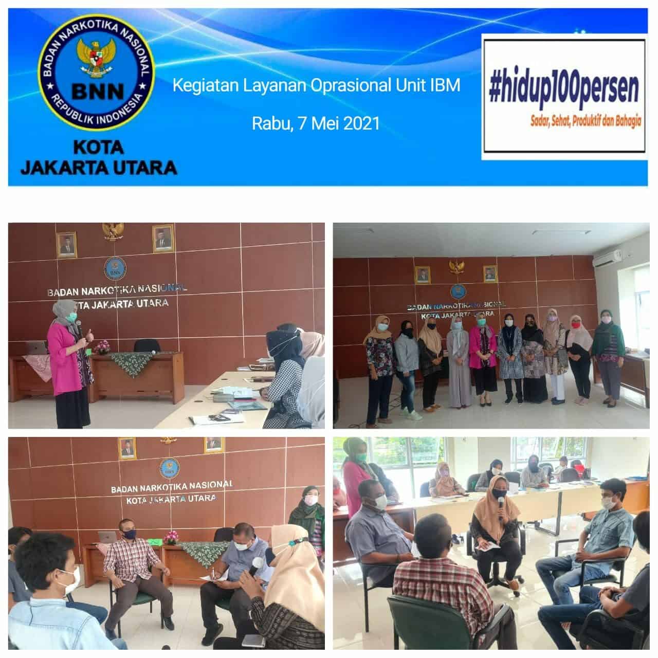 Kegiatan Layanan Operasional Unit IBM (Intervensi Berbasis Masyarakat) di Ruang Rapat BNN Kota Jakarta Utara Kegiatan Layanan Operasional Unit IBM (Intervensi Berbasis Masyarakat) di Ruang Rapat BNN Kota Jakarta Utara