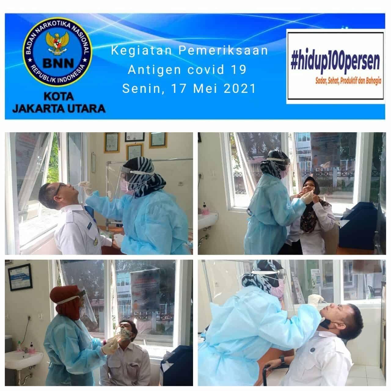 Pelaksanaan Tes Rapid Antigen seluruh Pegawai BNN Kota Jakarta Utara Pelaksanaan Tes Rapid Antigen seluruh Pegawai BNN Kota Jakarta Utara