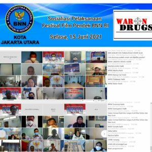 Virual Meeting Sosialisasi Pelaksanaan Festival Film BNN RI Tahun 2021