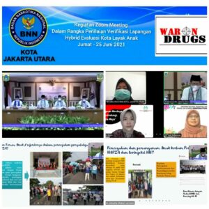Penilaian Verifikasi Lapangan Hybrid Evaluasi Kota Layak Anak Tingkat Kota Adm. Jakarta Utara Tahun 2021