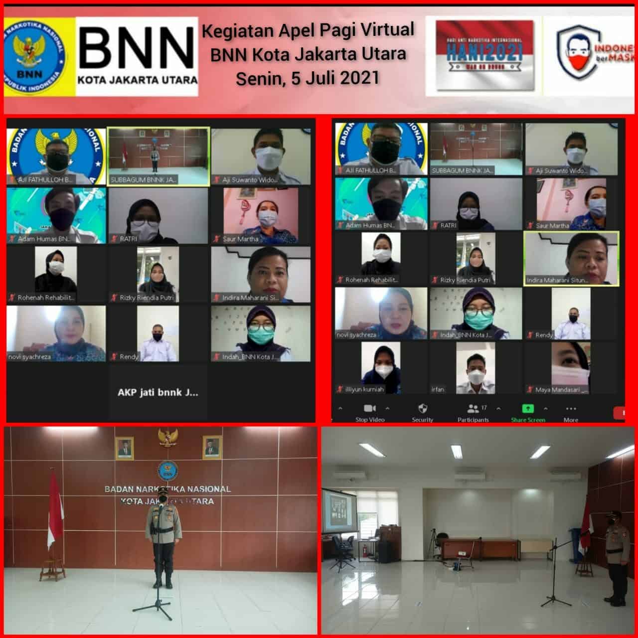 Apel Pagi Virtual BNN Kota Jakarta Utara Apel Pagi Virtual BNN Kota Jakarta Utara