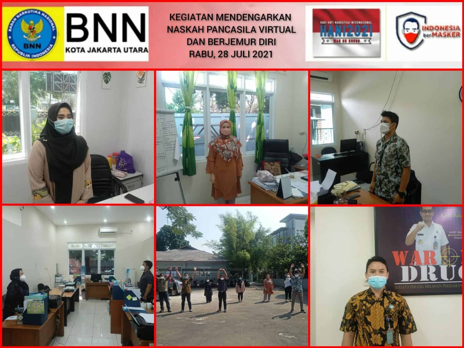 Pembacaan Naskah Pancasila Secara Virtual dan Berjemur Diri Pembacaan Naskah Pancasila Secara Virtual dan Berjemur Diri