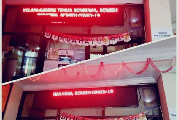 Electronic Running Text Kel Gading Timur BERSINAR