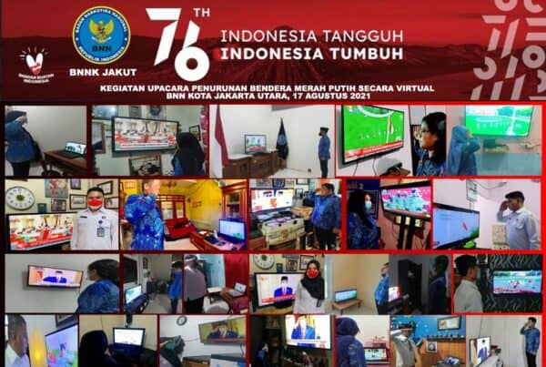 Upacara Penurunan Bendera Merah Putih Secara Virtual