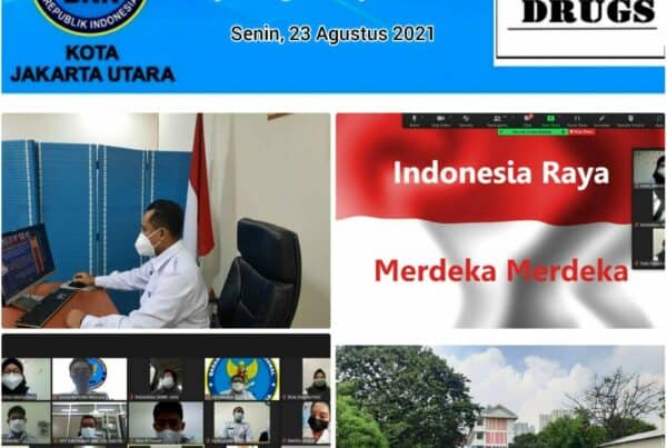 ViCon Rapim BNN RI dengan BNNP/BNN Kab/Kota, Apel Pagi Virtual BNN Kota Jakarta Utara dan Kegiatan Berjemur Diri