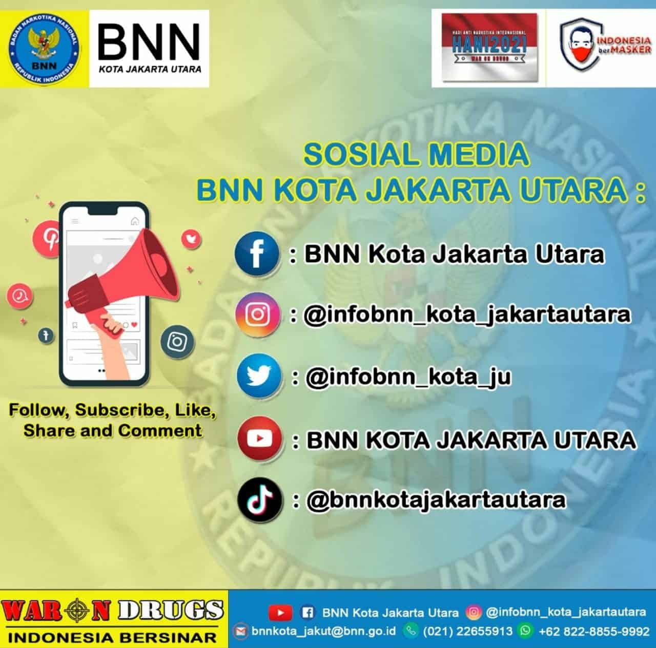 Akun Resmi Media Sosial BNNK Jakarta Utara Akun Resmi Media Sosial BNNK Jakarta Utara