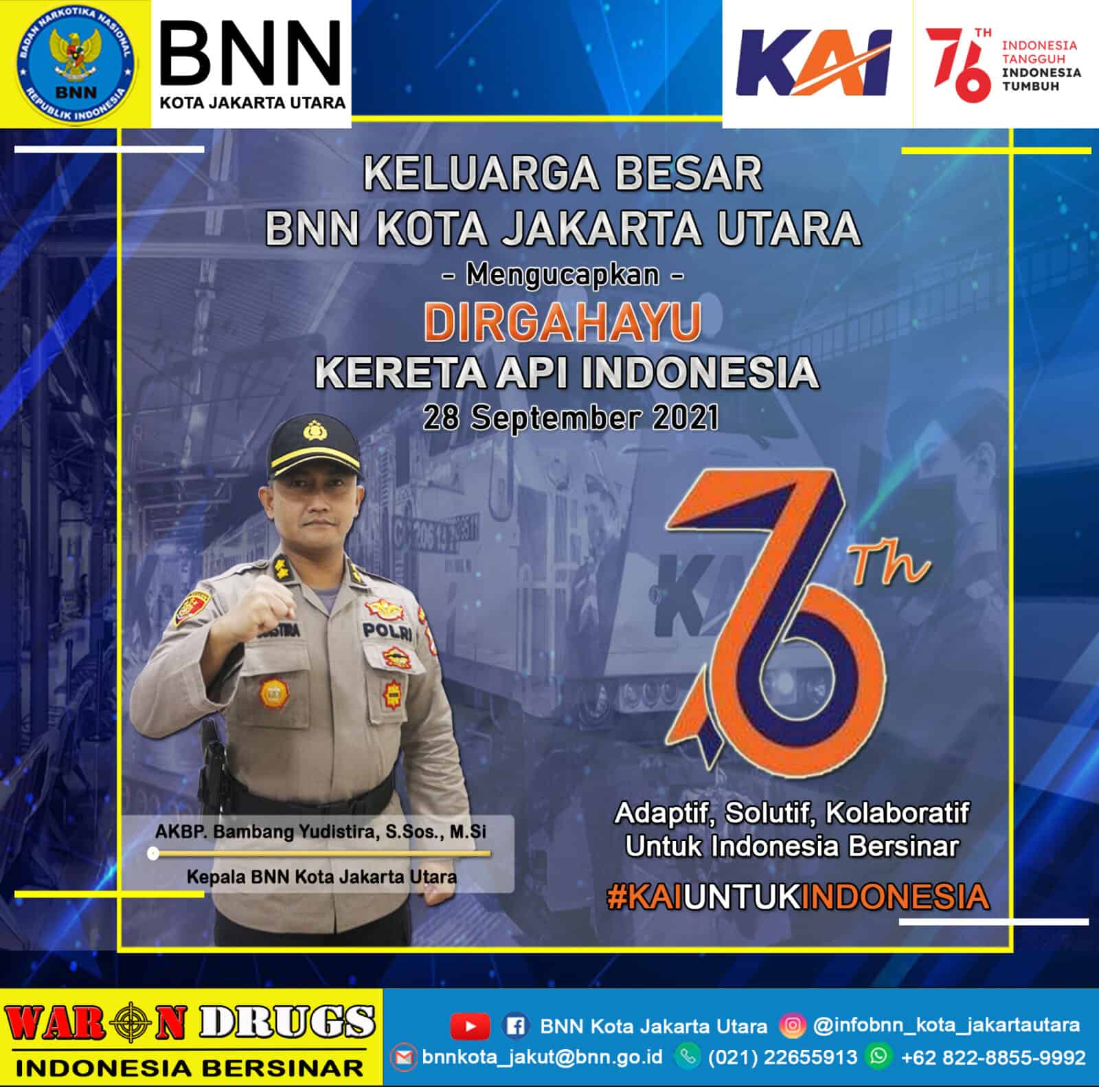 Dirgahayu Kereta Api Indonesia ke-76