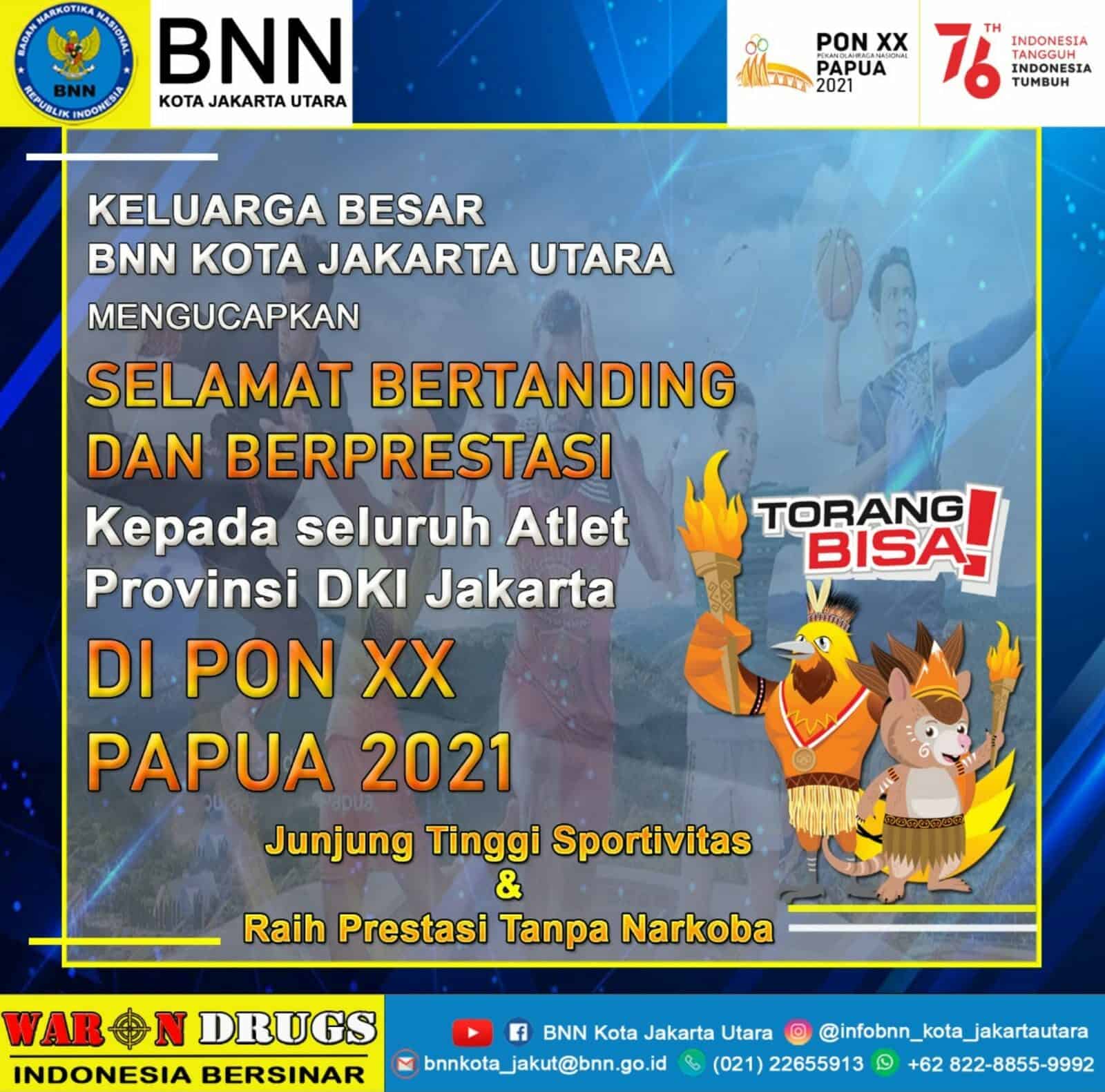 Selamat & Sukses kepada Atlet Provinsi DKI Jakarta di PON XX Papua 2021 Selamat & Sukses kepada Atlet Provinsi DKI Jakarta di PON XX Papua 2021