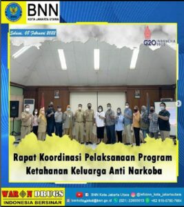 Kegiatan Rapat Koordinasi Pelaksanaan Program Ketahanan Keluarga Anti Narkoba BNN Kota Jakarta Utara