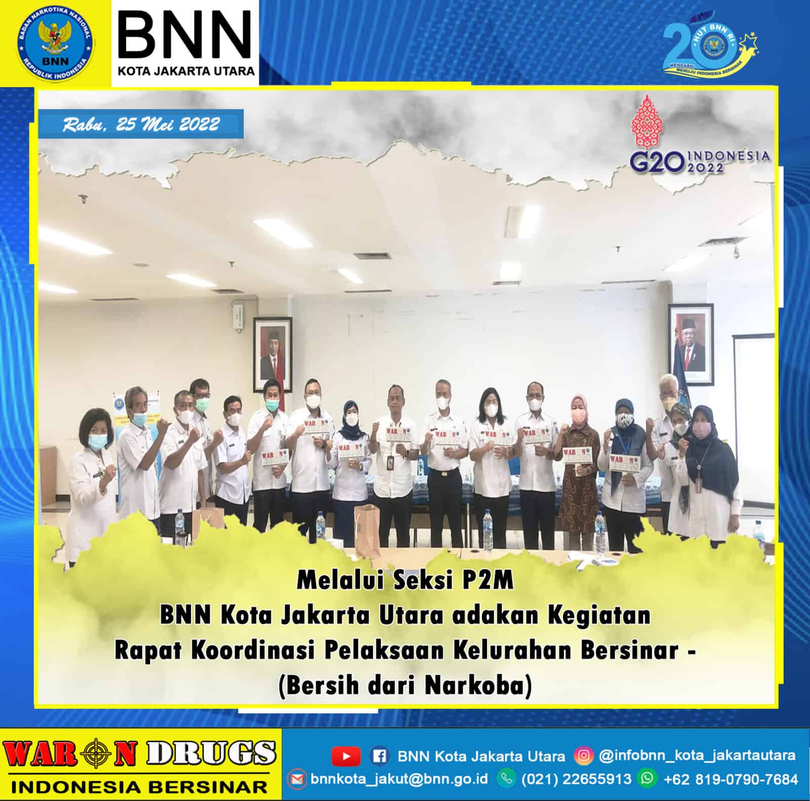 Wujudkan Kelurahan Bersinar di wilayah Kota Administrasi Jakarta Utara, Seksi P2M BNN Kota Jakarta Utara adakan kegiatan Rapat Koordinasi Wujudkan Kelurahan Bersinar di wilayah Kota Administrasi Jakarta Utara, Seksi P2M BNN Kota Jakarta Utara adakan kegiatan Rapat Koordinasi