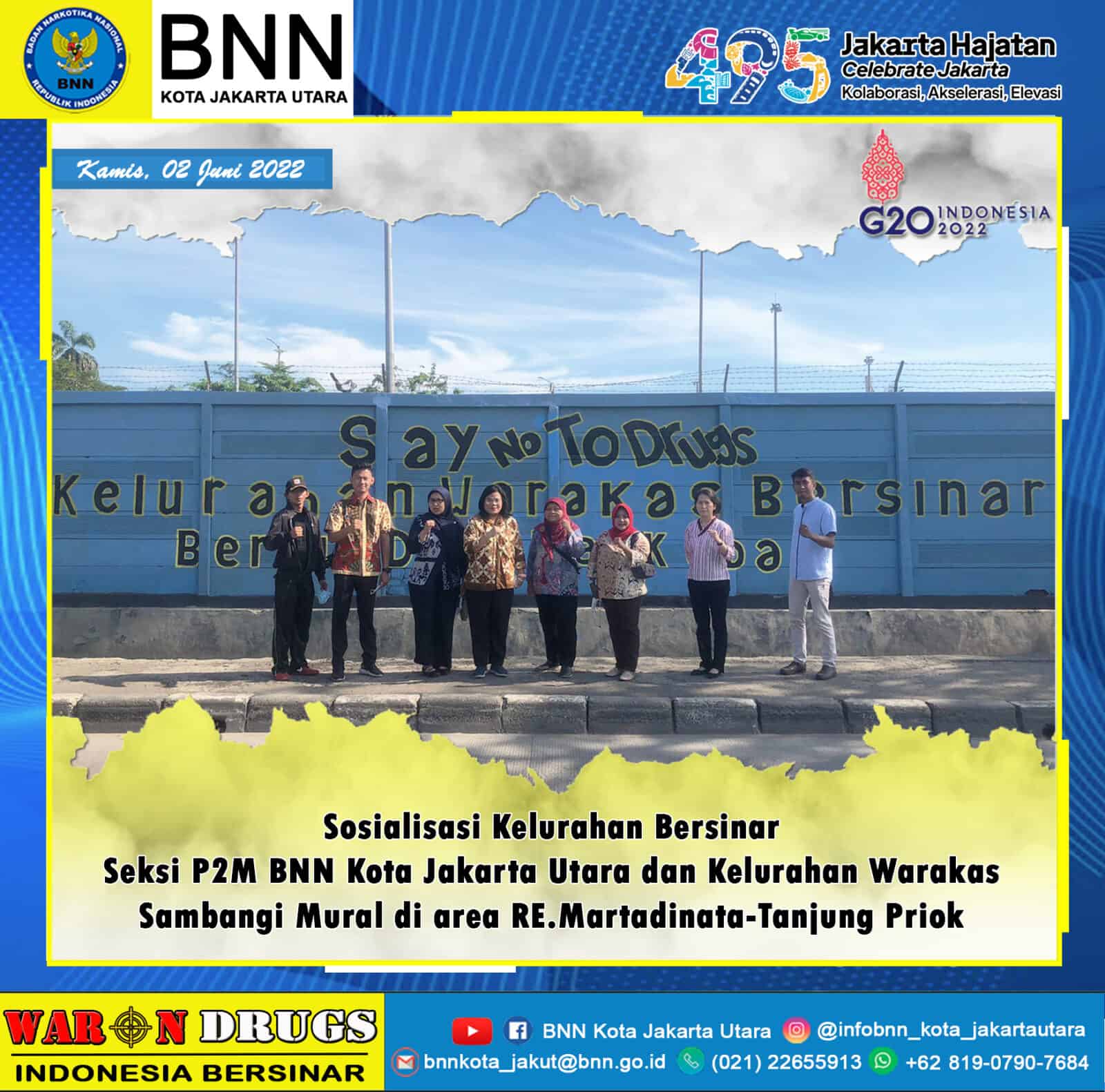 MURAL "SAY NO TO DRUGS - KELURAHAN WARAKAS BERSINAR" Konsep Otomatis