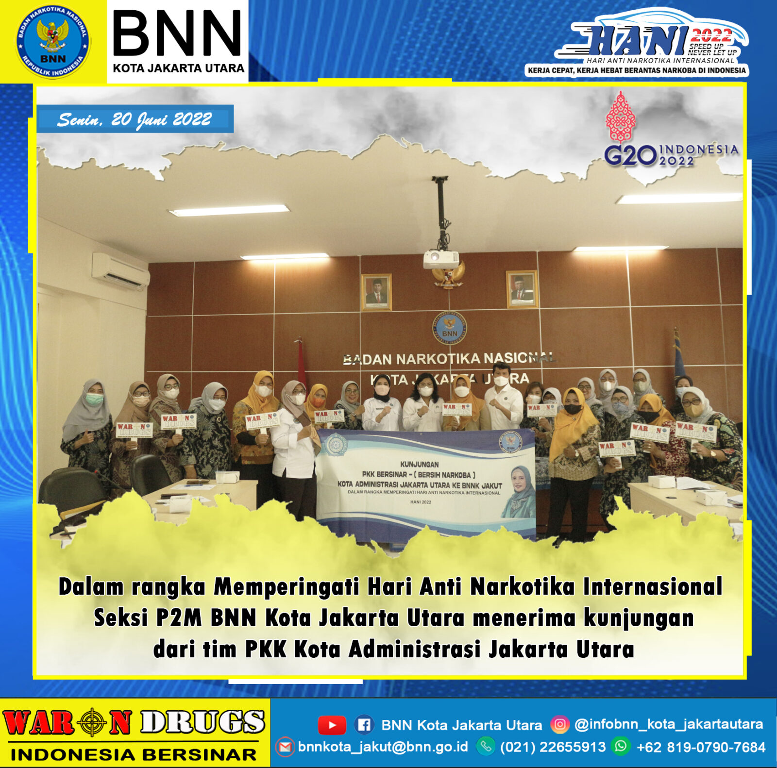 Seksi P2M BNN Kota Jakarta Utara menerima kunjungan dari tim PKK Kota Adm Jakarta Utara Seksi P2M BNN Kota Jakarta Utara menerima kunjungan dari tim PKK Kota Adm Jakarta Utara