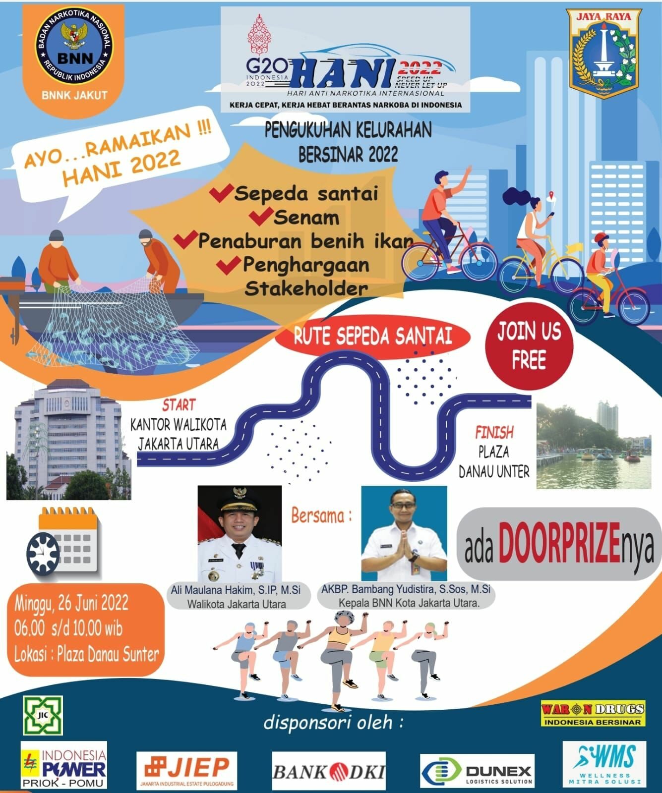 Gowes dan Senam bersama di Plaza Danau Sunter Konsep Otomatis