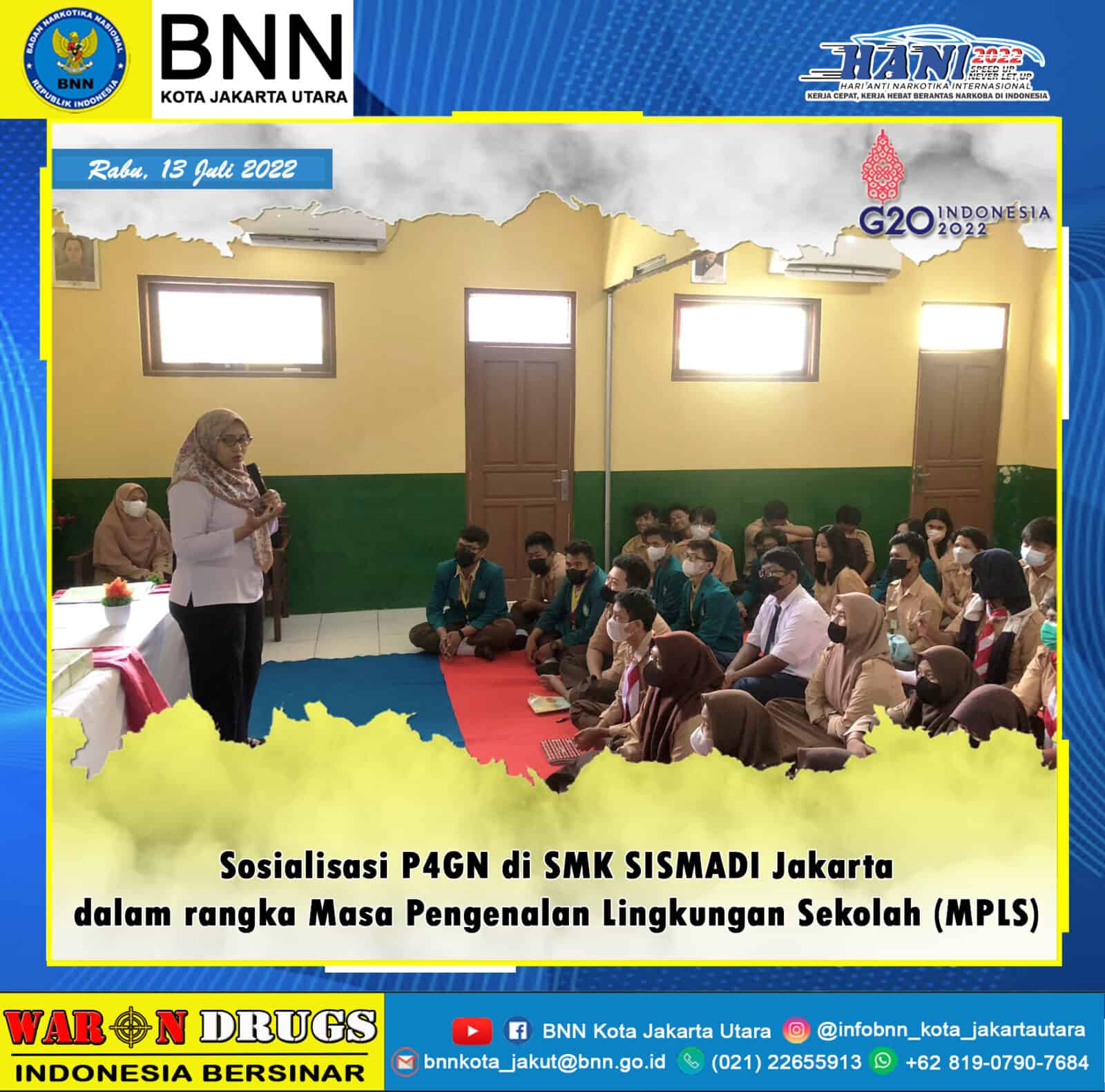 Sosialisasi Bahaya Penyalahgunaan Narkoba di SMK SISMADI Jakarta Sosialisasi Bahaya Penyalahgunaan Narkoba di SMK SISMADI Jakarta