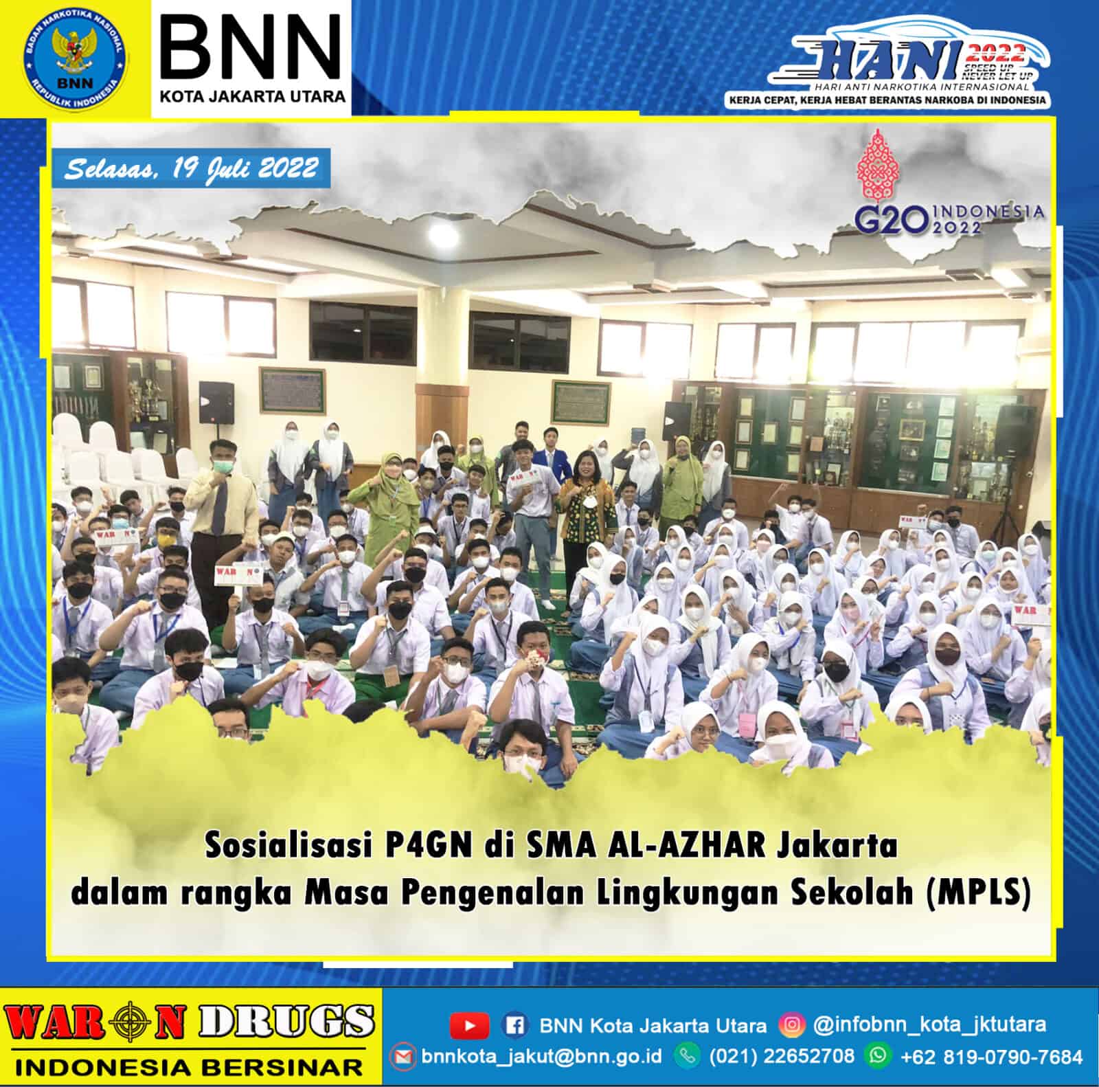 Sosialisasi P4GN kepada 150 Pelajar SMA AL-AZHAR Jakarta Konsep Otomatis