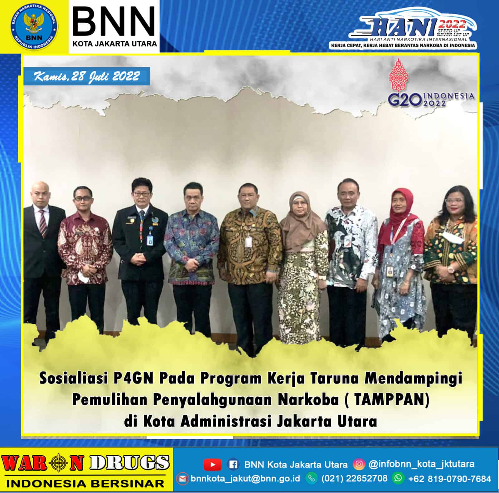 Program Kerja Taruna Mendampingi Pemulihan Penyalahgunaan Narkoba ( TAMPPAN) Program Kerja Taruna Mendampingi Pemulihan Penyalahgunaan Narkoba ( TAMPPAN)