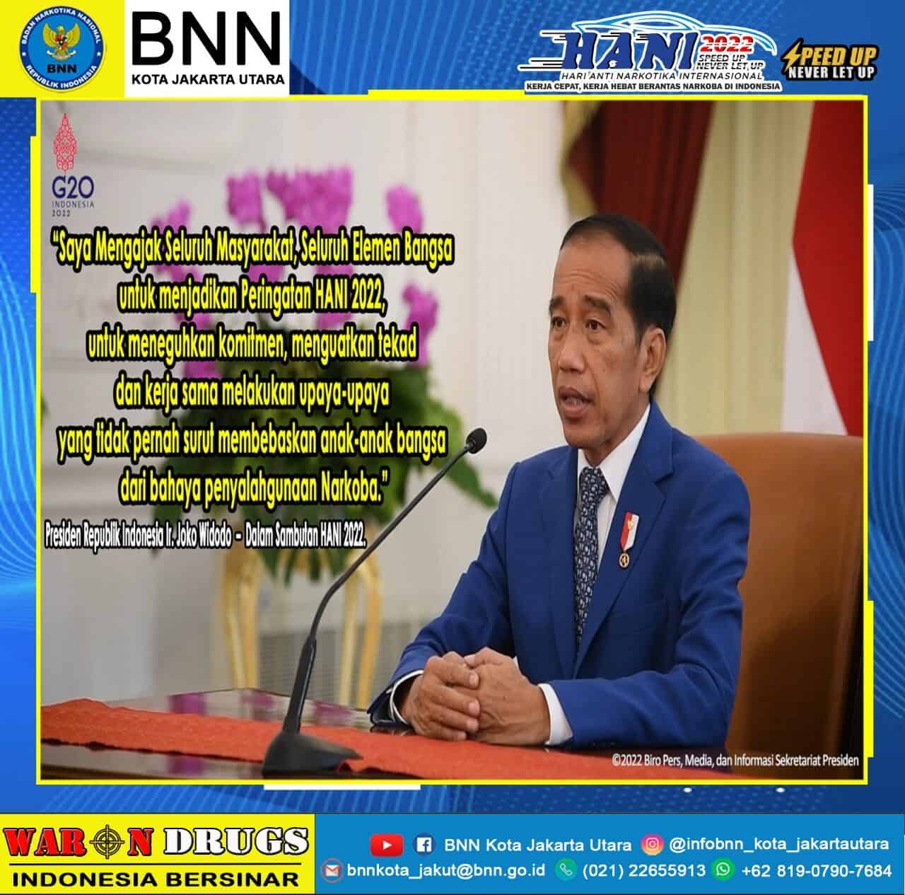 Presiden Republik Indonesia Ir. H. Joko Widodo dalam Sambutan HANI 2022 Presiden Joko Widodo dalam Sambutan HANI 2022