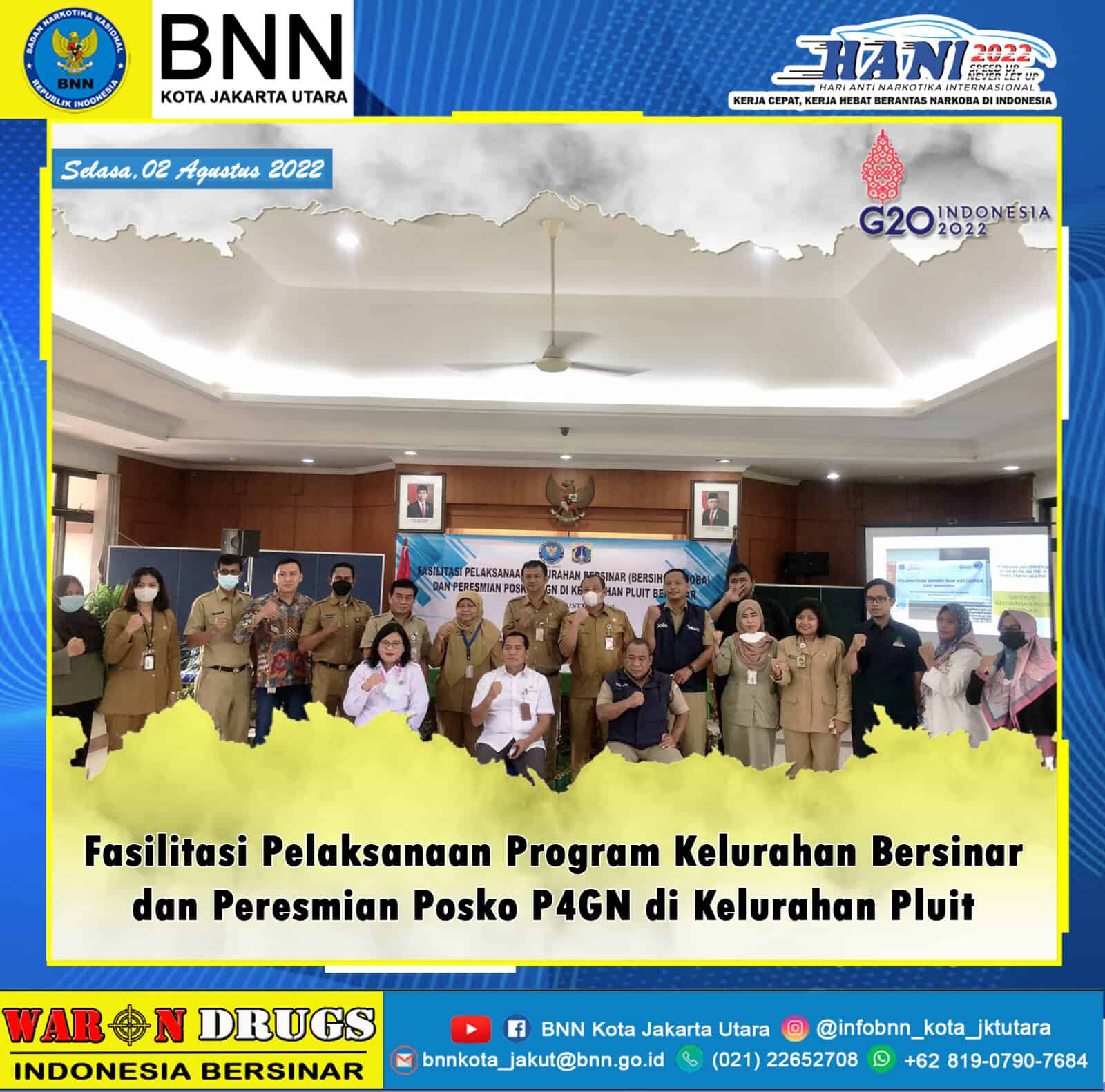 Wujudkan Kelurahan Bersinar, Seksi P2M Resmikan Posko P4GN di Kelurahan Pluit Wujudkan Kelurahan Bersinar, Seksi P2M Resmikan Posko P4GN di Kelurahan Pluit