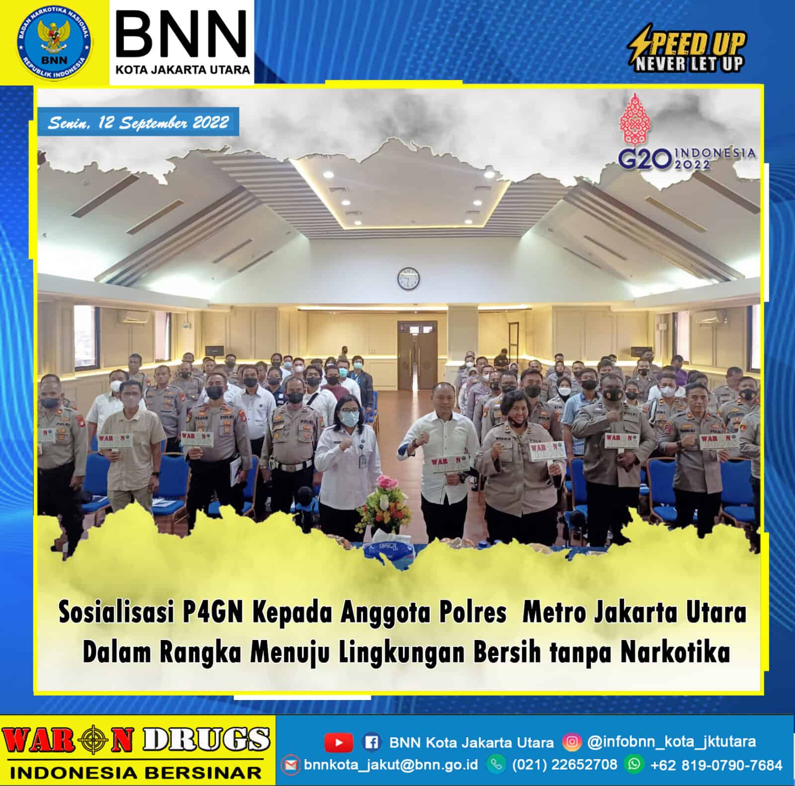 Sosialisasi P4GN di Polres Metro Jakarta Utara Konsep Otomatis