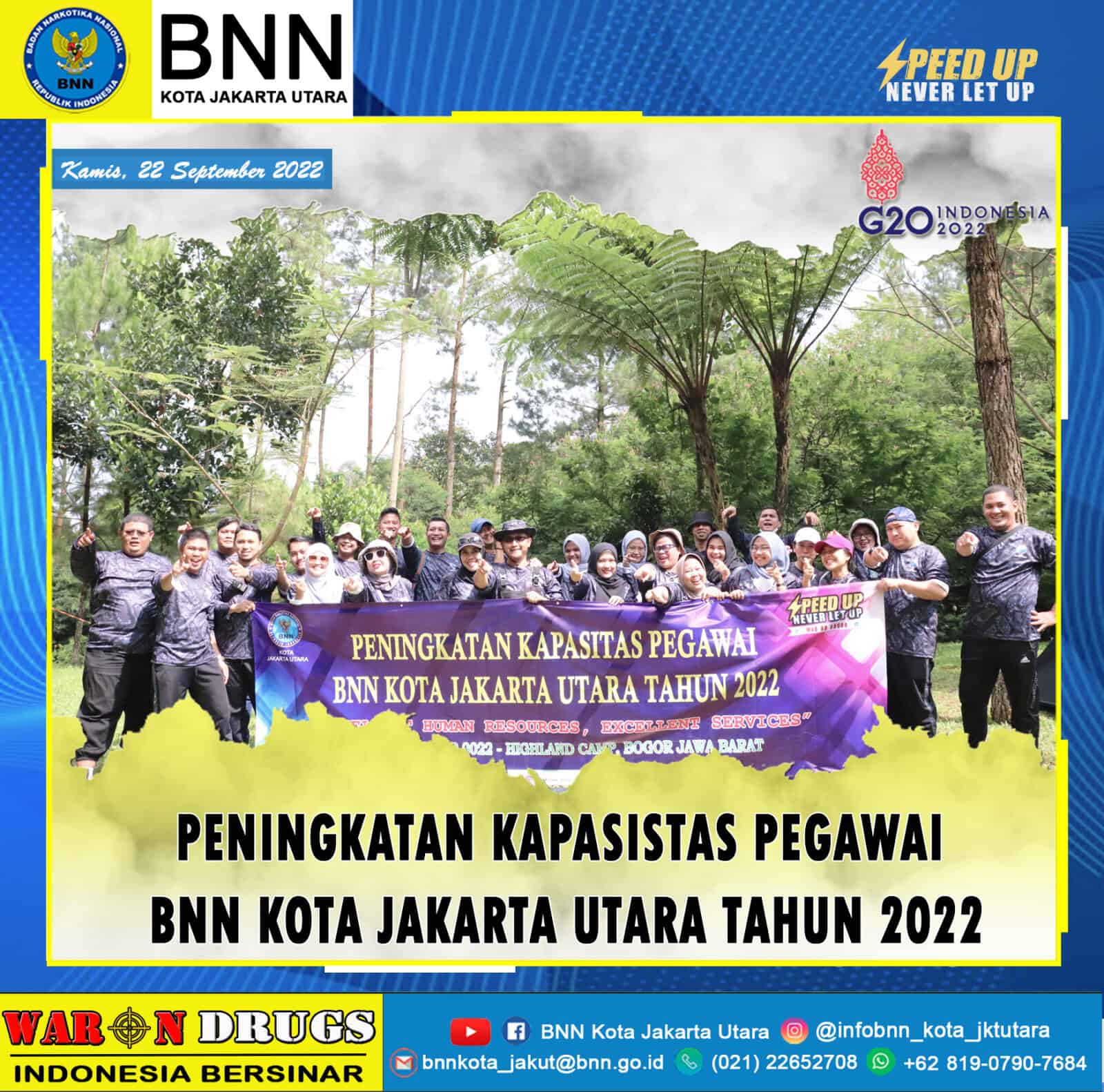 Mengusung tema “Excellent Human Recources, Excellent Services” BNN Kota Jakarta Utara mengadakan kegiatan peningkatan kapasitas pegawai Konsep Otomatis