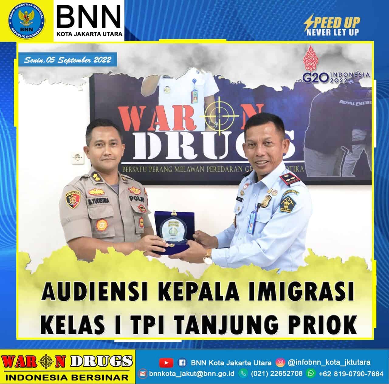 Kunjungan Kepala Imigrasi Kelas 1 TPI Tanjung Priok di Kantor BNN Kota Jakarta Utara Kunjungan Kepala Imigrasi Kelas 1 TPI Tanjung Priok di Kantor BNN Kota Jakarta Utara