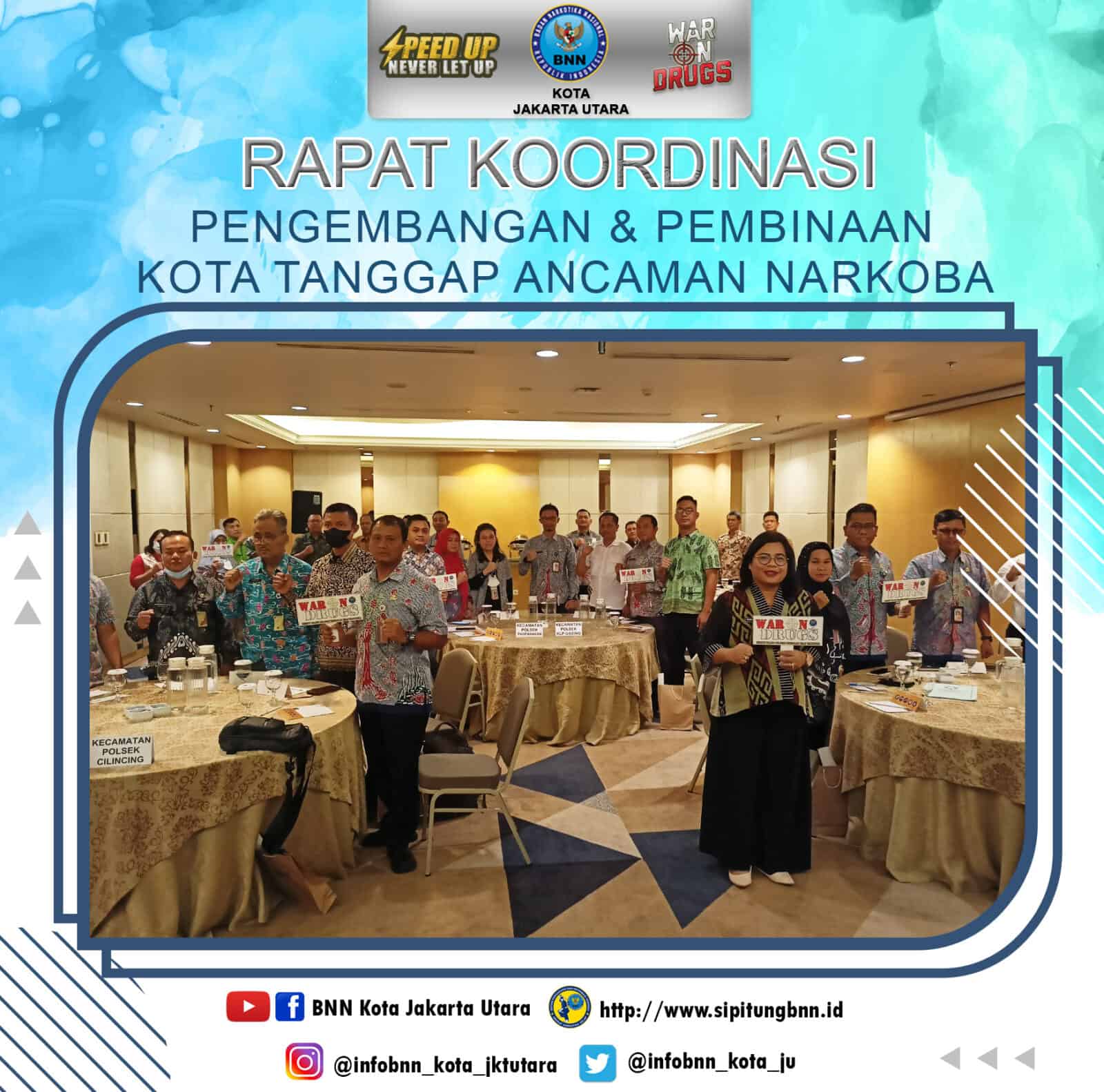 Rapat koordinasi Pengembangan dan Pembinaan Kota Tanggap Ancaman Narkoba (Kotan) Konsep Otomatis