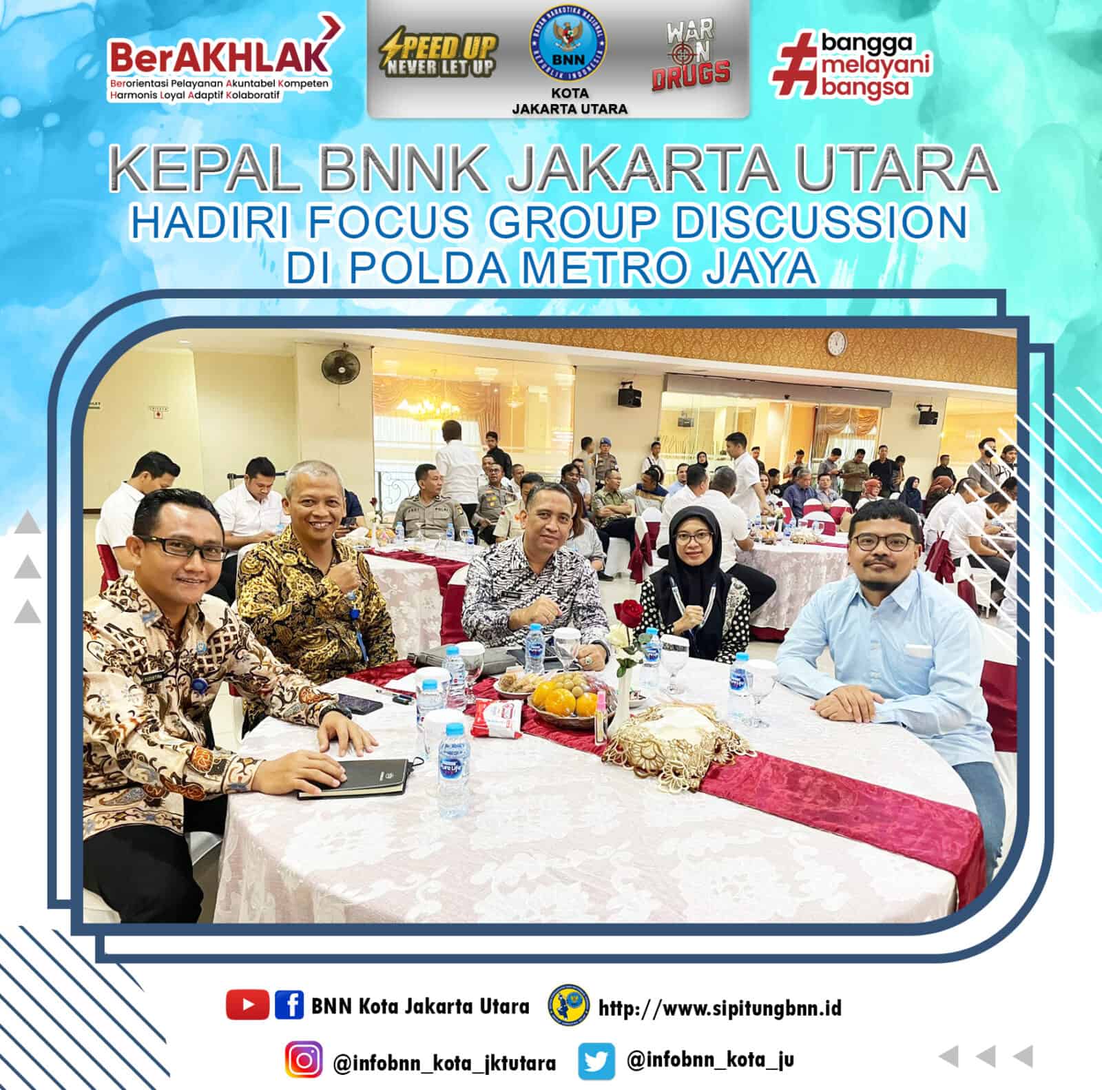 Kepala BNN Kota Jakarta Utara, Kombes Pol. Bambang Yudistira, S.Sos., M.Si., didampingi, Analis Intelijen dan Perawat Mahir BNN Kota Jakarta Utara hadiri Focus Group Discussion (FGD) yang diadakan oleh Polda Metro Jaya Kepala BNN Kota Jakarta Utara, Kombes Pol. Bambang Yudistira, S.Sos., M.Si., didampingi, Analis Intelijen dan Perawat Mahir BNN Kota Jakarta Utara hadiri Focus Group Discussion (FGD) yang diadakan oleh Polda Metro Jaya