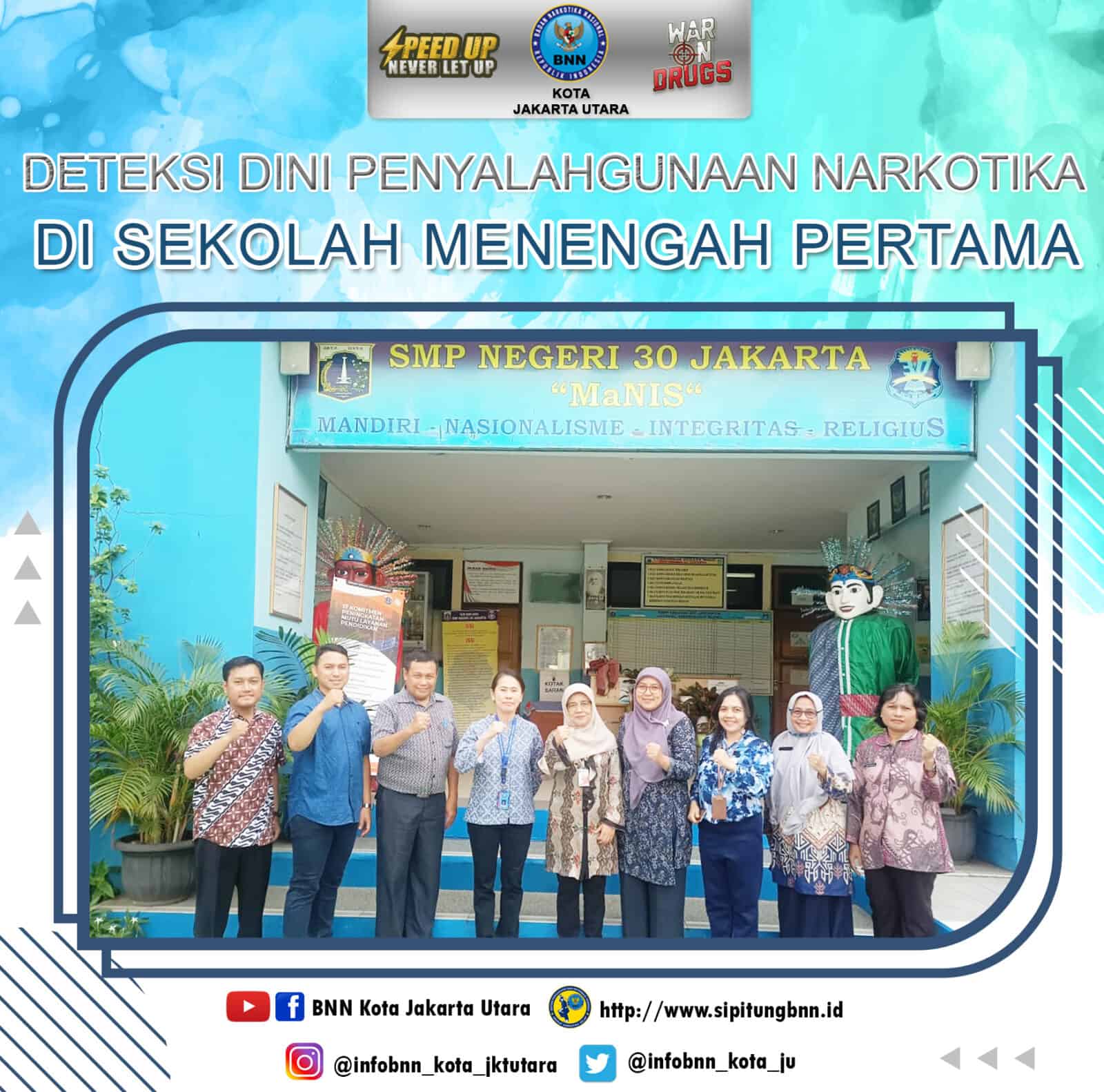 Deteksi dini Penyalahgunaan Narkotika melelaui tes urin pada pelajar SMP Negeri 53 Jakarta & SMP Negeri 30 Jakarta deteksi dini Penyalahgunaan Narkotika melelaui tes urin pada pelajar SMP Negeri 53 Jakarta & SMP Negeri 30 Jakarta