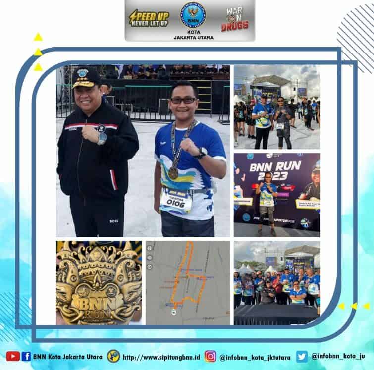 KEPALA BNNK JAKUT IKUTI BNN RUN "Running Against Drugs" KEPALA BNNK JAKUT IKUTI BNN RUN
