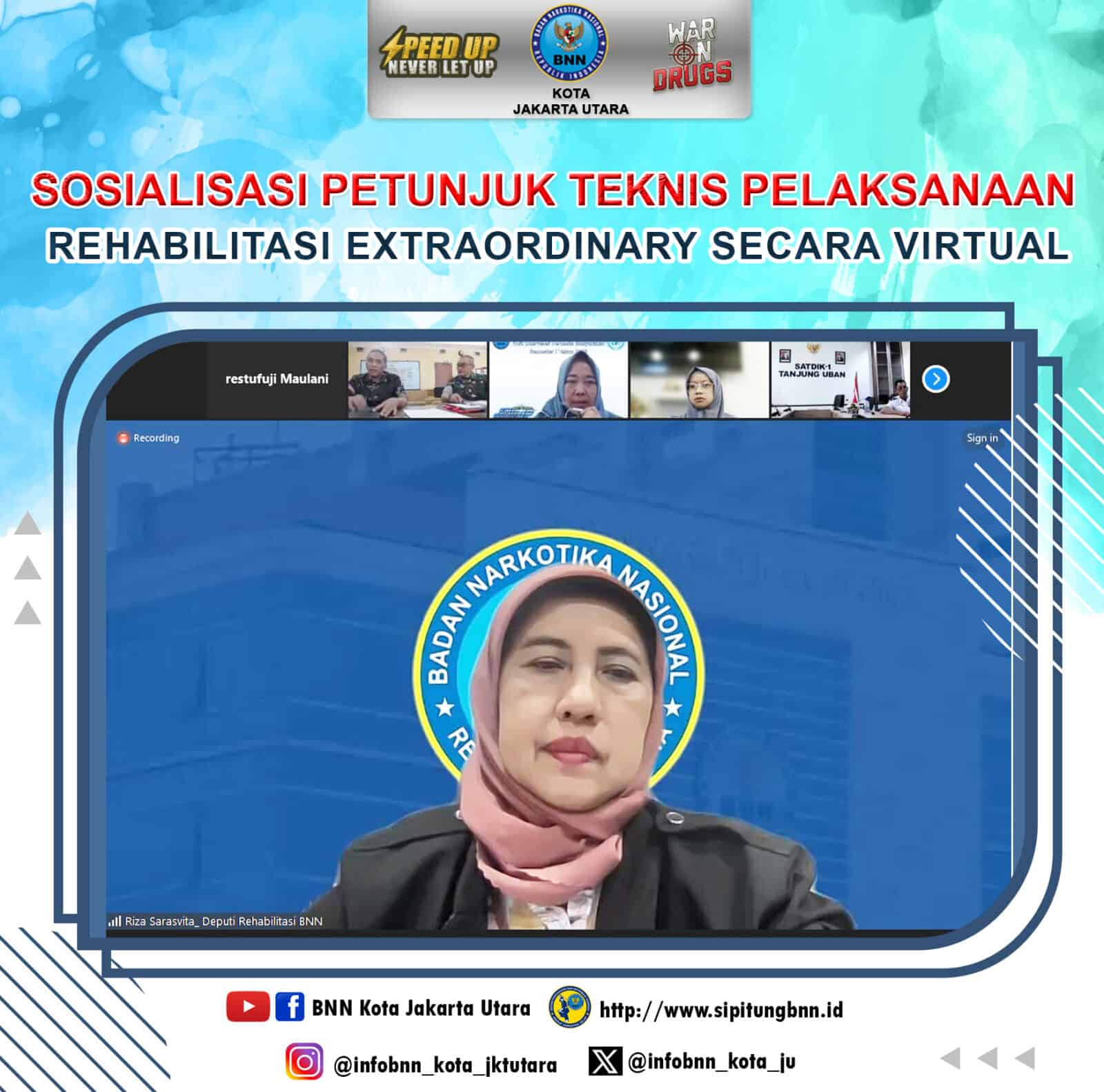 Sosialisasi petunjuk teknis (juknis) pelaksanaan Rehabilitasi Exstraordinary secara virtual Sosialisasi petunjuk teknis (juknis) pelaksanaan Rehabilitasi Exstraordinary secara virtual