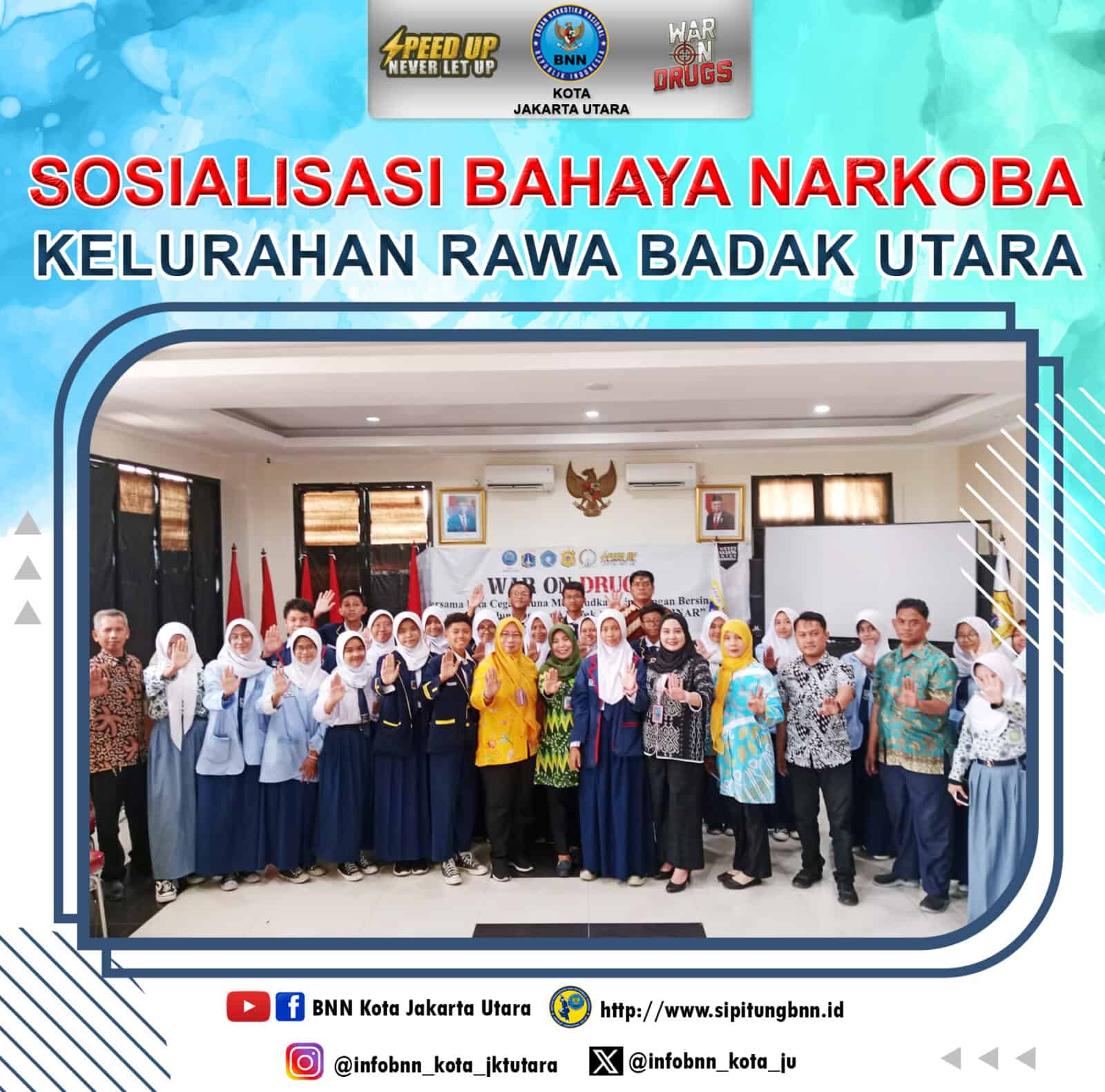 Pelajar Kelurahan Rawa Badak Utara Mendapat Sosialisasi Bahaya Narkotika dari BNN Kota Jakarta Utara Konsep Otomatis